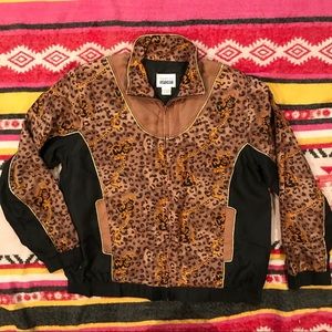 Vintage leopard Windbreaker Jacket size L